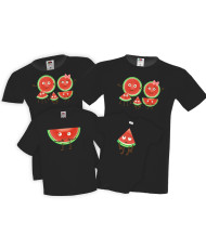Диня еднакви дрехи Watermelon Летни Семейни тениски комплект за цялото семейство