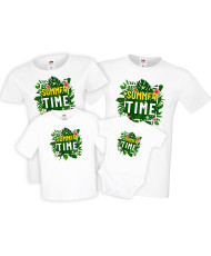 Летни тениски Summer time Семейни тениски комплект