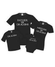 Семейни тениски Mother of Dragons, Father, Little Dragon