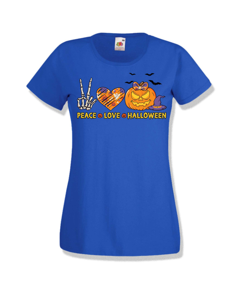 Дамска тениска Хелоуин Peace love halloween 2