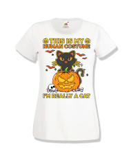 Дамска тениска Хелоуин Halloween This is my human costume
