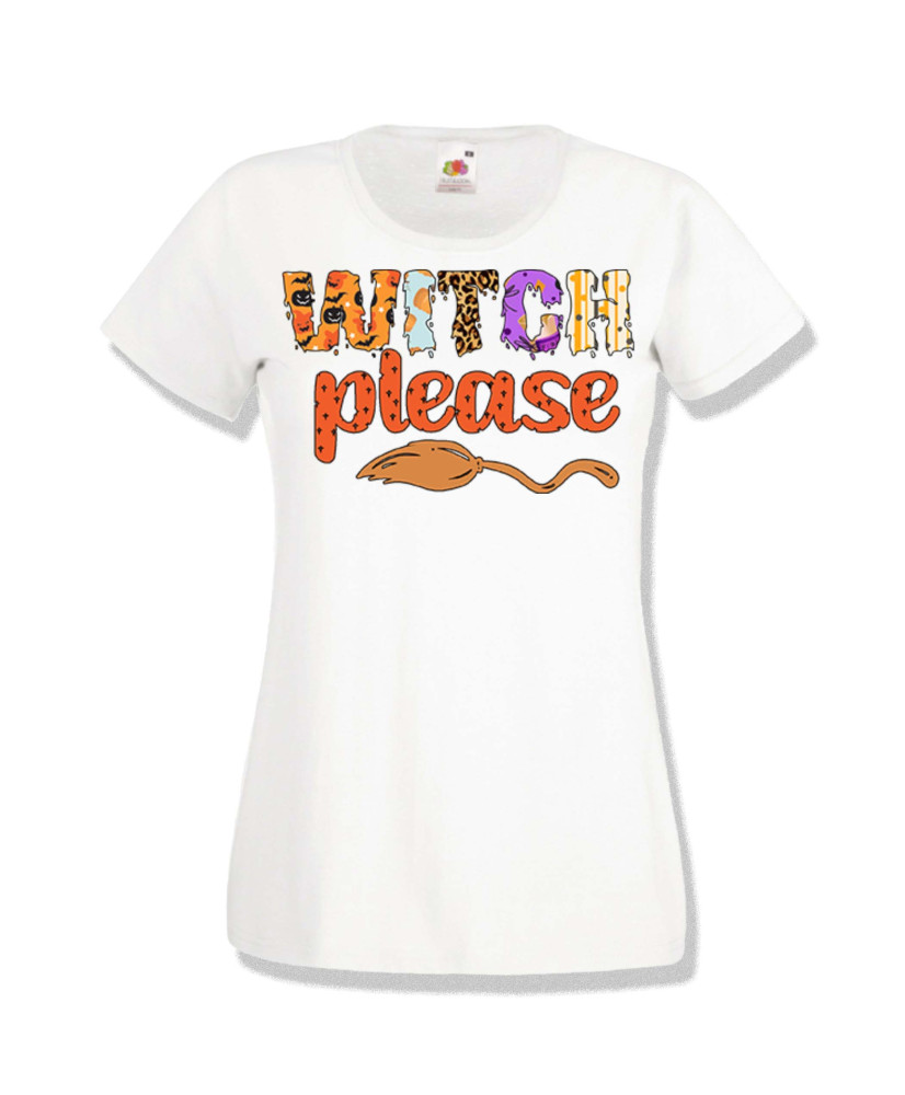 Дамска тениска Хелоуин Halloween Witch please