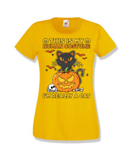Дамска тениска Хелоуин Halloween This is my human costume