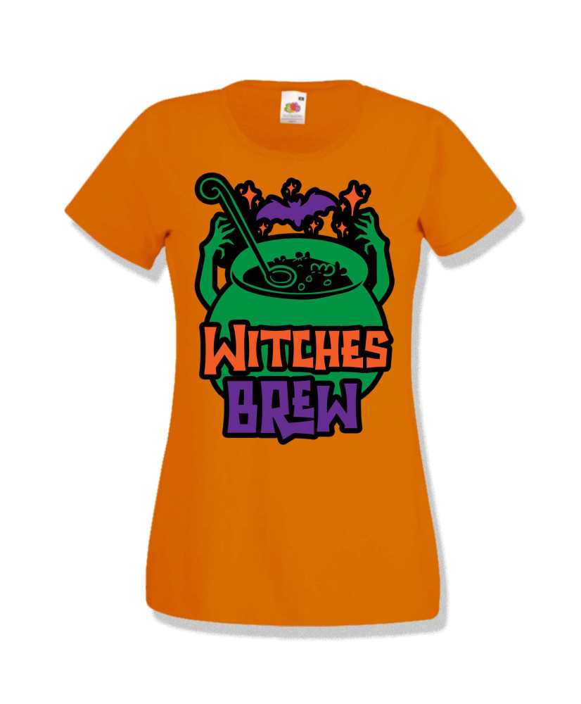 Дамска тениска Хелоуин Halloween Witches brew