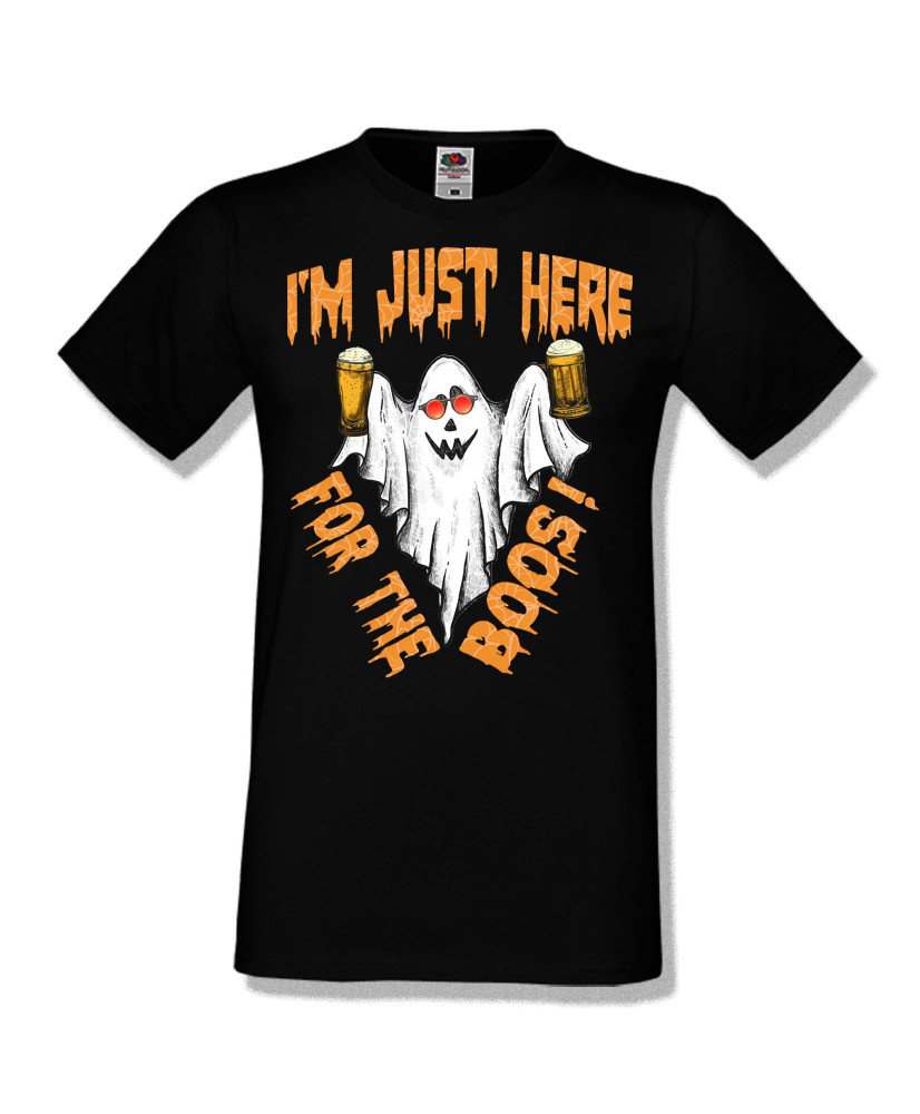 Мъжка тениска Хелоуин Halloween I am here for the boos 2