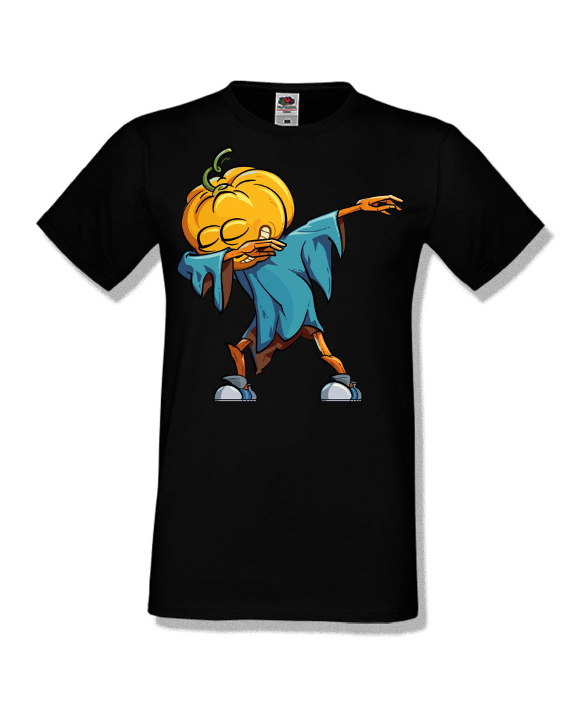 Мъжка тениска Хелоуин Halloween Pumpkin dabbing
