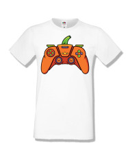Мъжка тениска Хелоуин Halloween Pumpkin gamepad