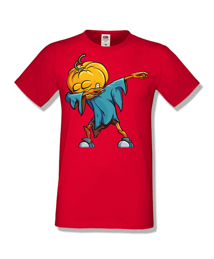 Мъжка тениска Хелоуин Halloween Pumpkin dabbing