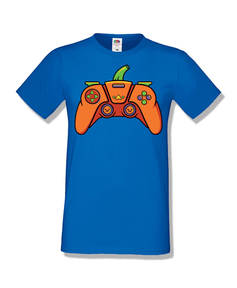 Мъжка тениска Хелоуин Halloween Pumpkin gamepad