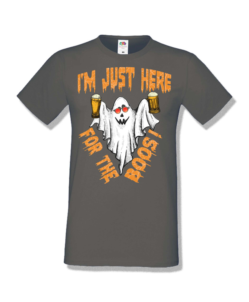 Мъжка тениска Хелоуин Halloween I am here for the boos 2