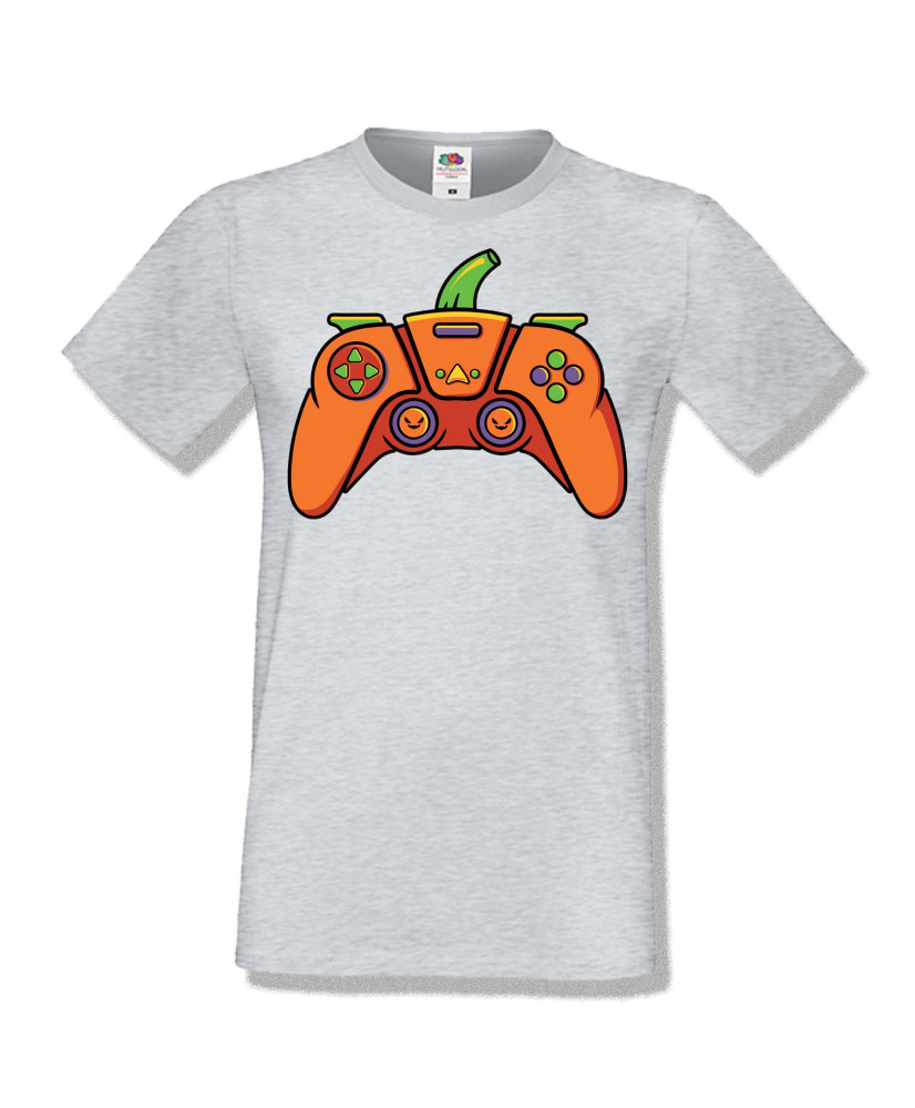 Мъжка тениска Хелоуин Halloween Pumpkin gamepad