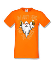 Мъжка тениска Хелоуин Halloween I am here for the boos 2