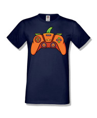 Мъжка тениска Хелоуин Halloween Pumpkin gamepad