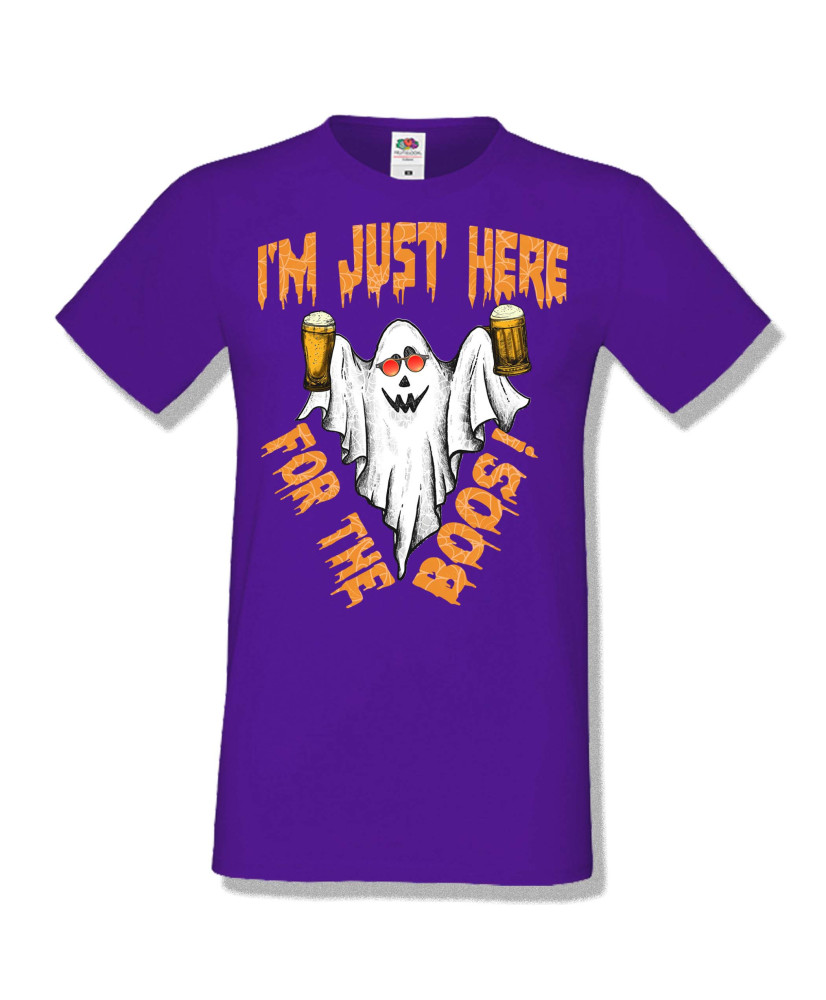 Мъжка тениска Хелоуин Halloween I am here for the boos 2