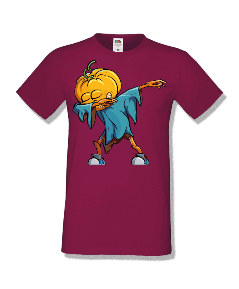 Мъжка тениска Хелоуин Halloween Pumpkin dabbing