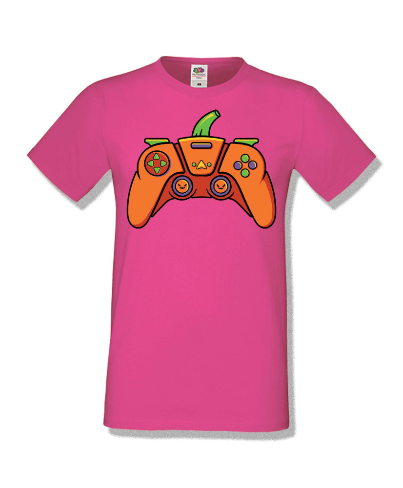 Мъжка тениска Хелоуин Halloween Pumpkin gamepad