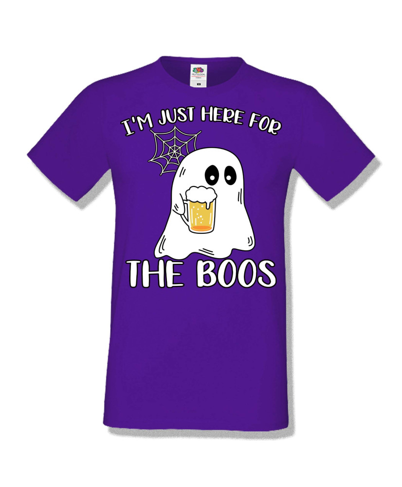 Мъжка тениска Хелоуин Halloween I am here for the boos 1