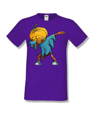Мъжка тениска Хелоуин Halloween Pumpkin dabbing