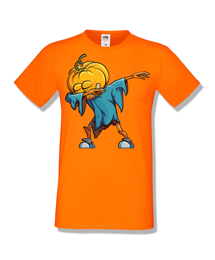 Мъжка тениска Хелоуин Halloween Pumpkin dabbing