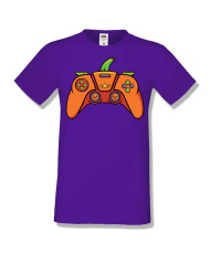 Мъжка тениска Хелоуин Halloween Pumpkin gamepad