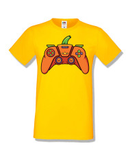 Мъжка тениска Хелоуин Halloween Pumpkin gamepad