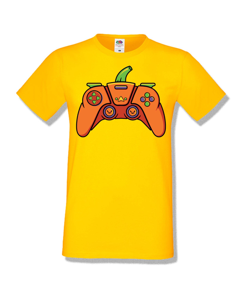 Мъжка тениска Хелоуин Halloween Pumpkin gamepad