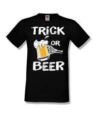 Мъжка тениска Хелоуин Halloween Trick or beer 1