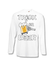 Мъжка тениска Хелоуин Halloween Trick or beer 1