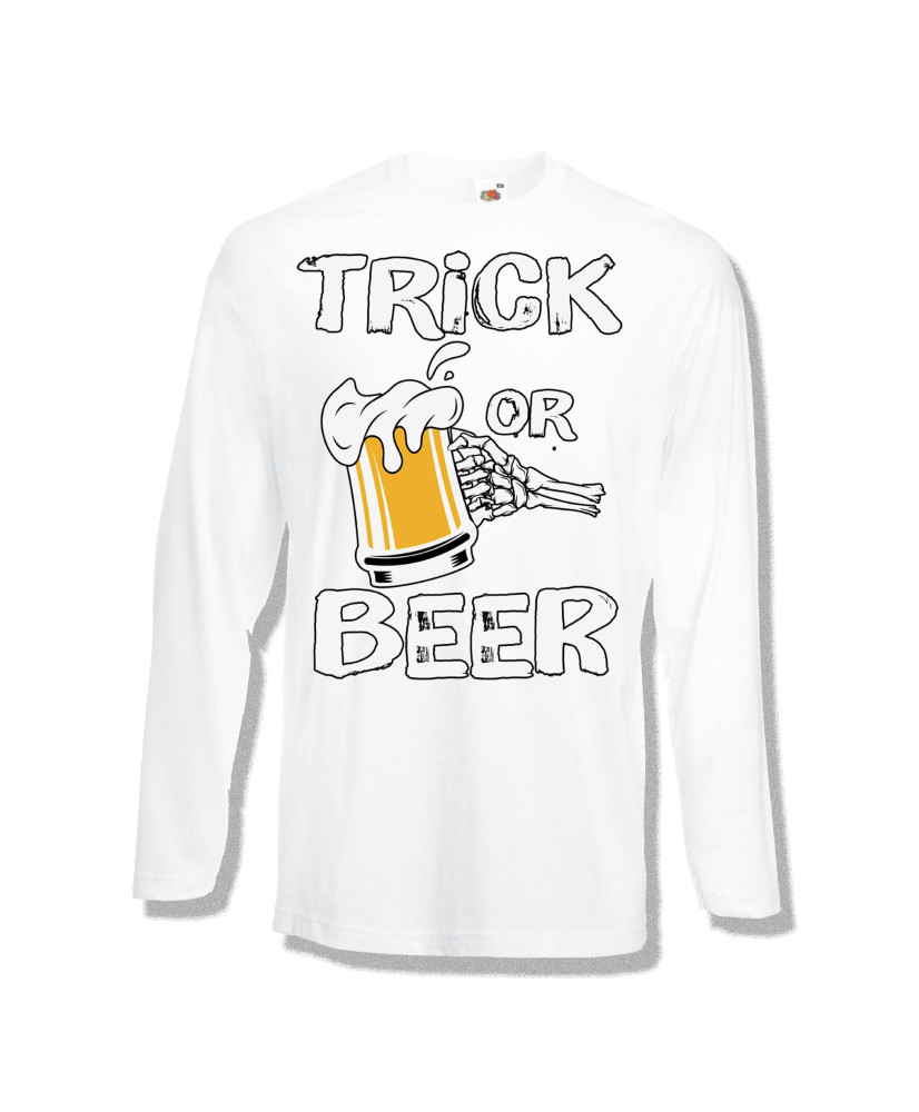 Мъжка тениска Хелоуин Halloween Trick or beer 1