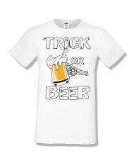 Мъжка тениска Хелоуин Halloween Trick or beer 1