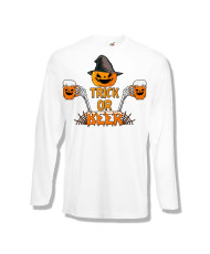 Мъжка тениска Хелоуин Halloween Trick or beer 2