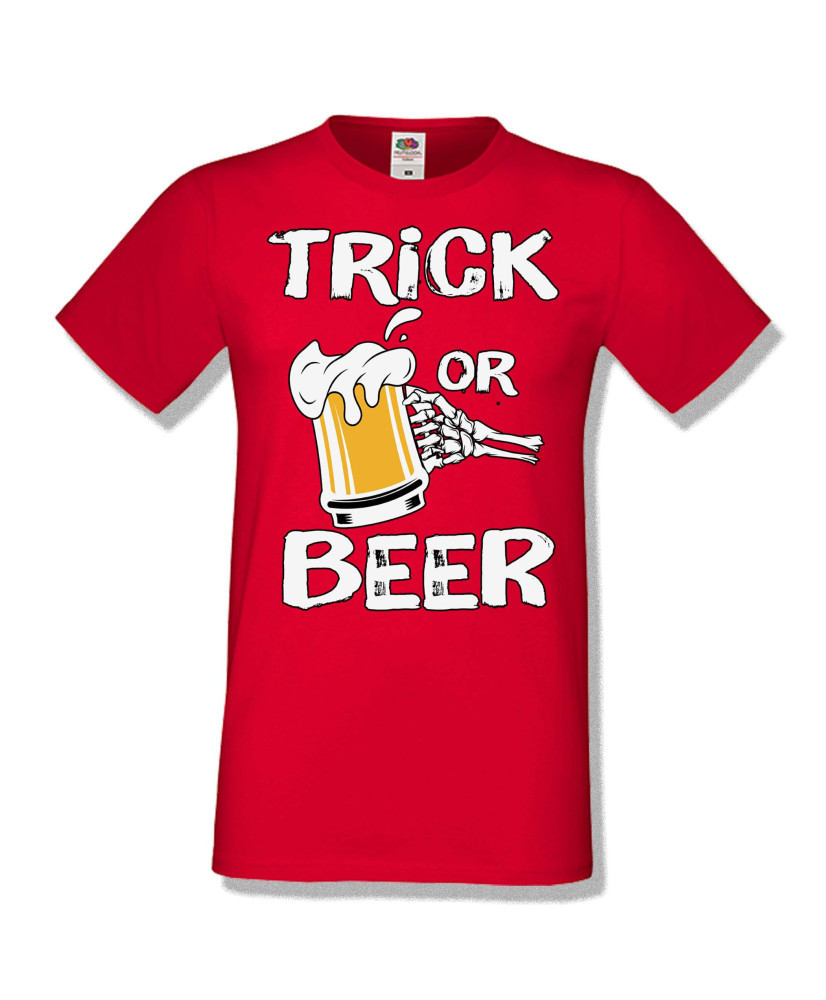 Мъжка тениска Хелоуин Halloween Trick or beer 1