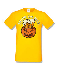 Мъжка тениска Хелоуин Halloween Trick or beer 3