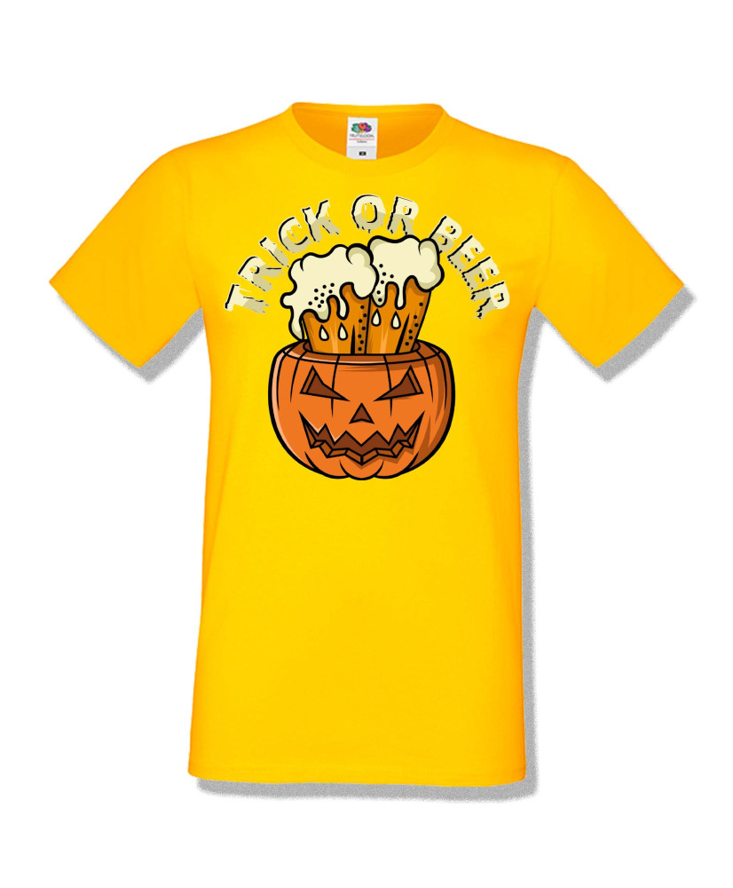 Мъжка тениска Хелоуин Halloween Trick or beer 3