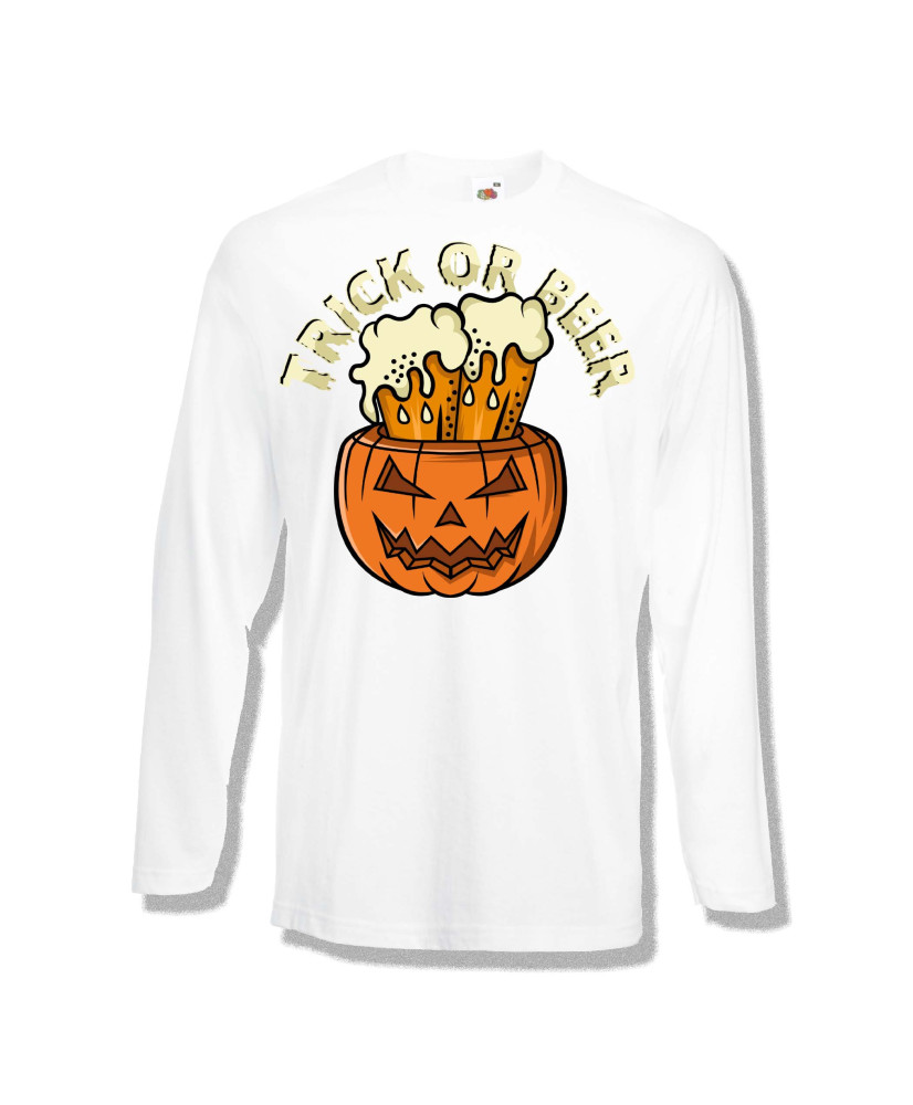 Мъжка тениска Хелоуин Halloween Trick or beer 3