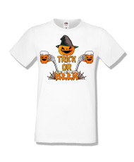 Мъжка тениска Хелоуин Halloween Trick or beer 2