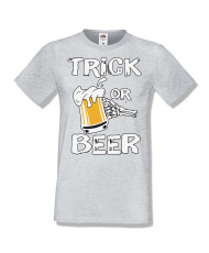 Мъжка тениска Хелоуин Halloween Trick or beer 1