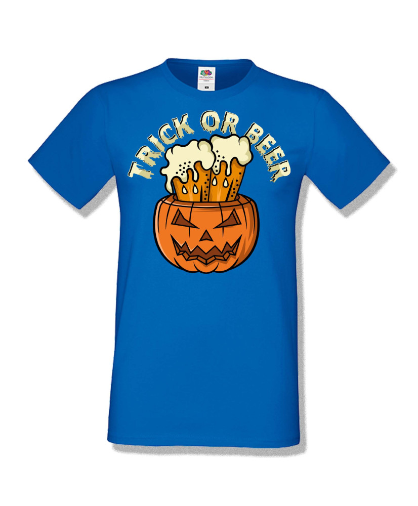 Мъжка тениска Хелоуин Halloween Trick or beer 3