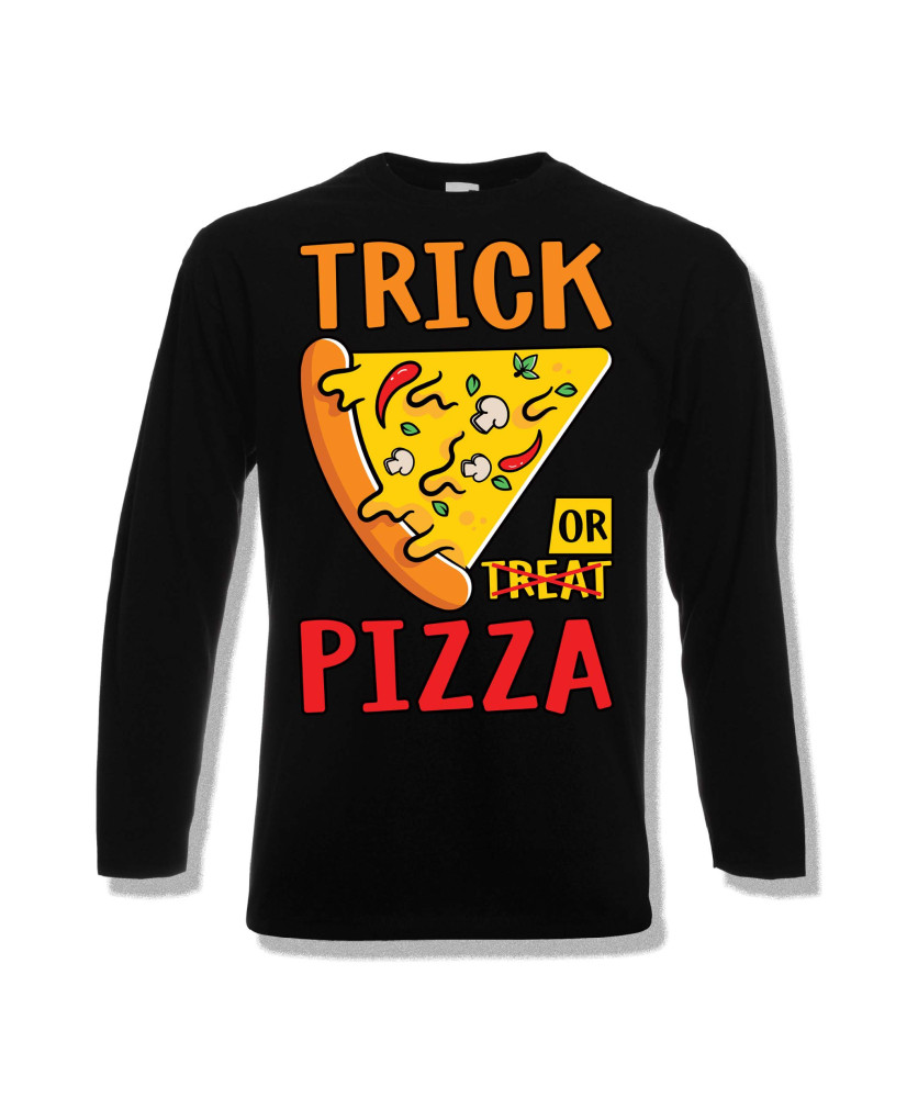 Мъжка тениска Хелоуин Halloween Trick or pizza