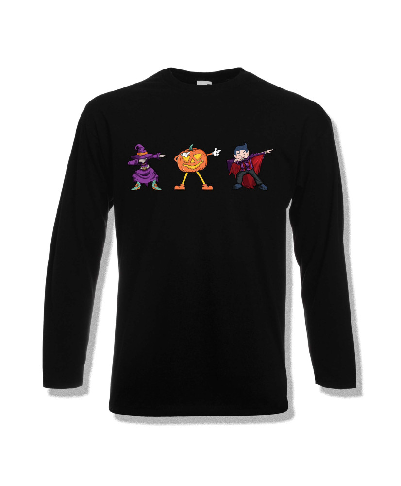 Мъжка тениска Хелоуин Halloween Witch pumpkin vampire dabbing