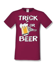 Мъжка тениска Хелоуин Halloween Trick or beer 1