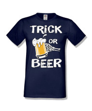 Мъжка тениска Хелоуин Halloween Trick or beer 1