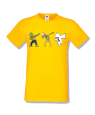 Мъжка тениска Хелоуин Halloween Zombie skeleton ghost dabbing