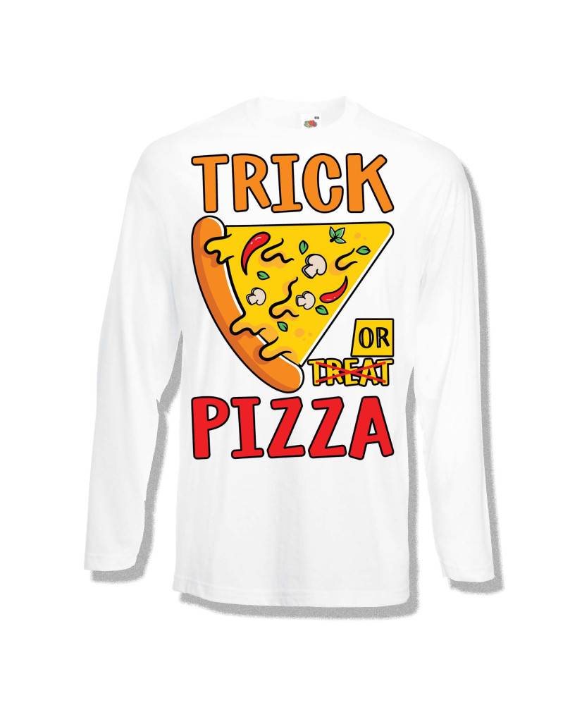Мъжка тениска Хелоуин Halloween Trick or pizza