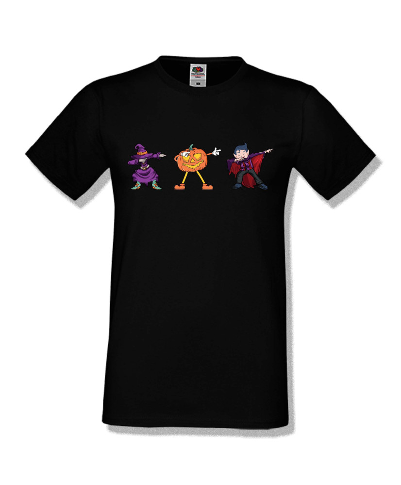 Мъжка тениска Хелоуин Halloween Witch pumpkin vampire dabbing