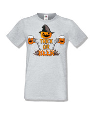 Мъжка тениска Хелоуин Halloween Trick or beer 2