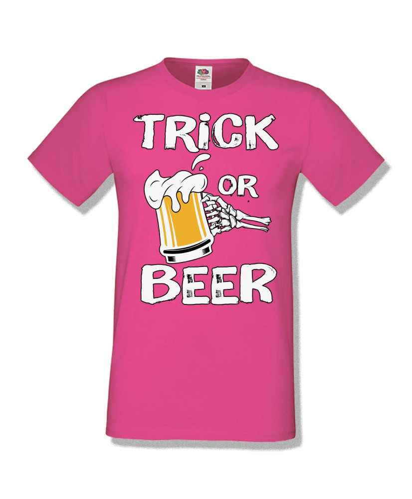 Мъжка тениска Хелоуин Halloween Trick or beer 1