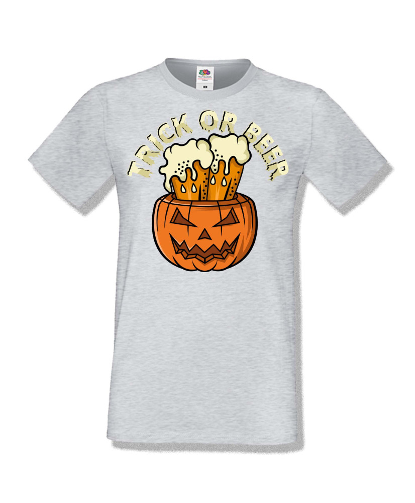 Мъжка тениска Хелоуин Halloween Trick or beer 3