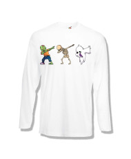 Мъжка тениска Хелоуин Halloween Zombie skeleton ghost dabbing