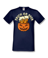 Мъжка тениска Хелоуин Halloween Trick or beer 3